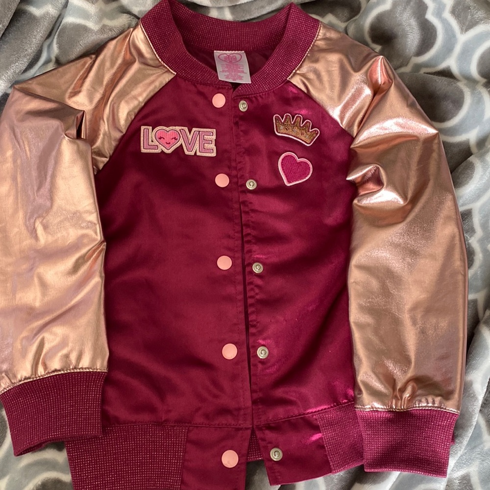 Adorable satin girls jacket